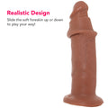 King Cock 7 Inch Slide-Skin Uncut Cock in Caramel