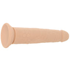 Silicone Studs Vibrating & Thrusting Dildo in Light