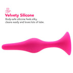 Luxe Beginner Silicone Butt Plug Kit in Pink