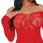 Scarlet Seduction Lace & Mesh Dress
