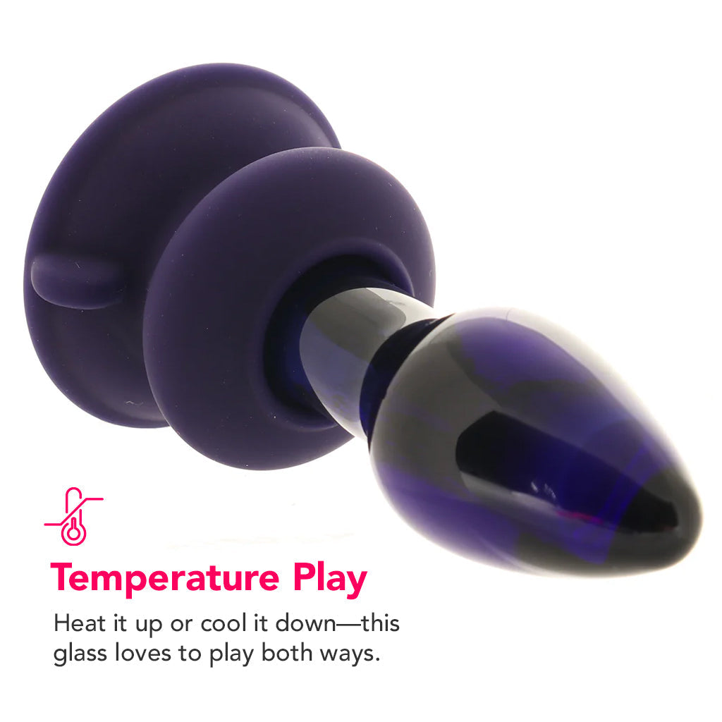 Icicles No.85 Vibrating Glass Plug in Purple