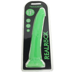 RealRock Glow In The Dark 11 Inch Slim Dildo in Green