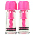 nipple play Vacuum Twist Suckers in Pink
