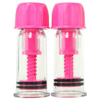 nipple play Vacuum Twist Suckers in Pink