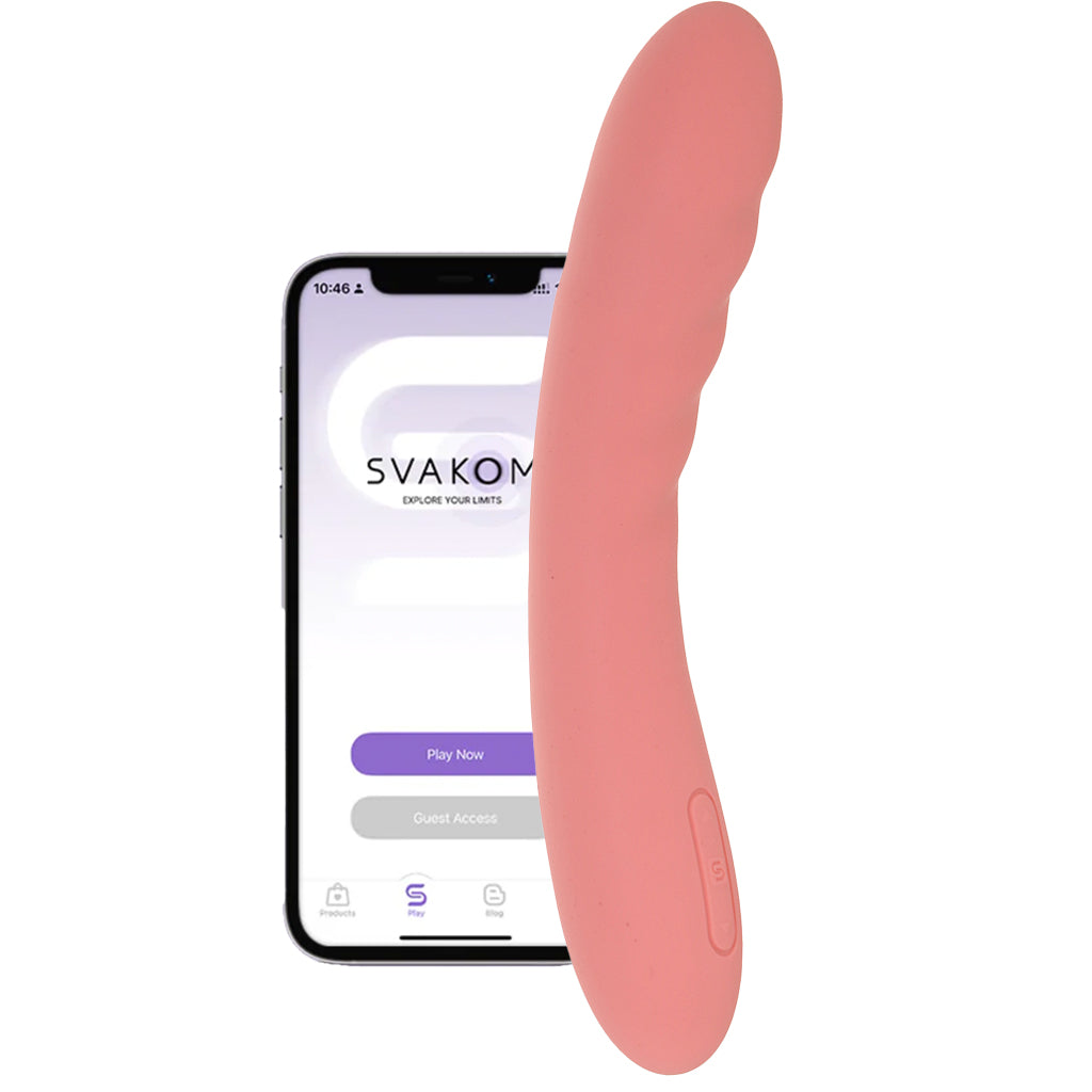 Ava Neo Interactive Thrusting Vibe in Peach Pink