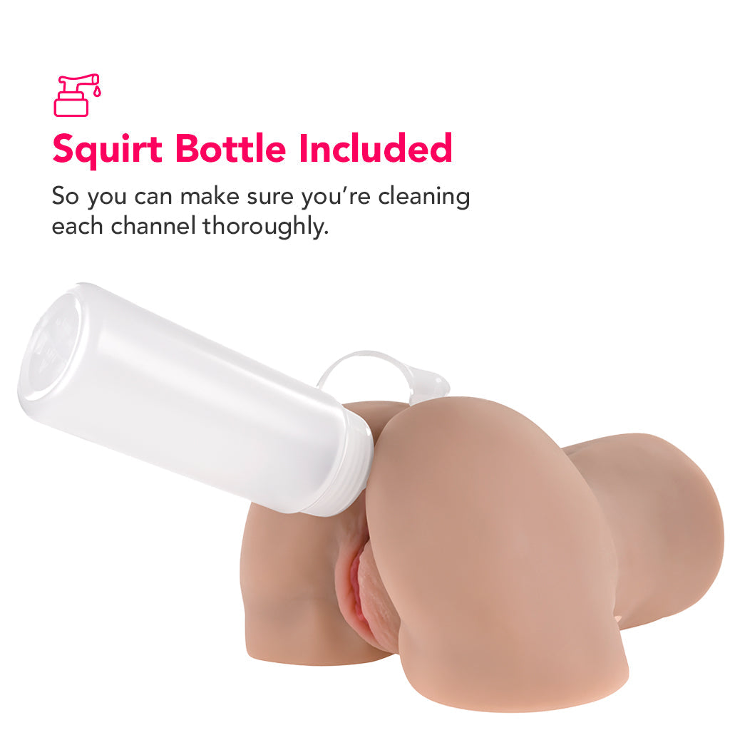 Rear Beauty Sucking & Vibrating Masturbator in Light