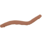 Silicone Studs Bend & Hold 16 Inch Double Dildo in Brown