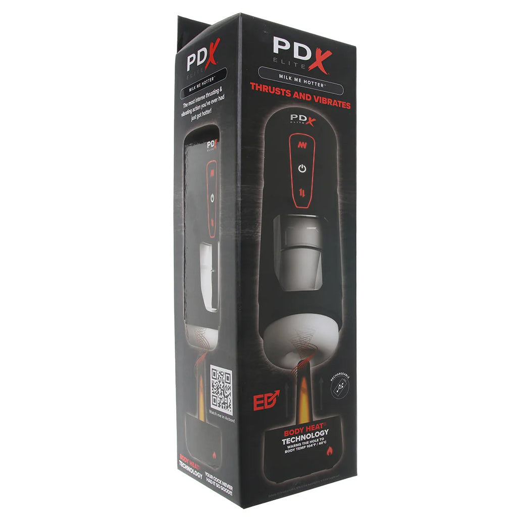 PDX Elite Milk Me Hotter Auto Stroker with Heating Base