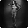 Radiance Crotchless Full Black Body Suit XL