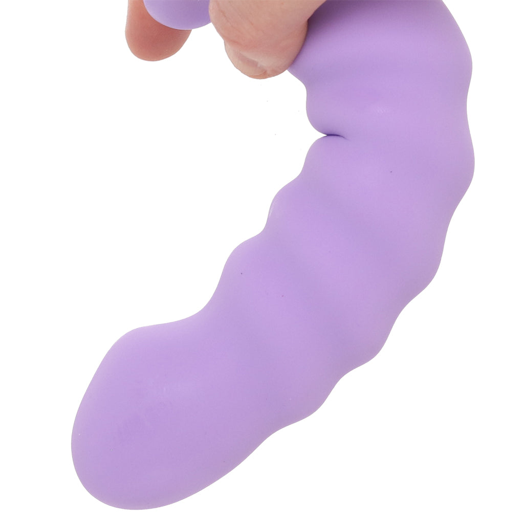 Colours 6 Inch Ribbed Remote Vibe in Purple
