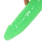 RealRock Glow In The Dark 11 Inch Slim Dildo in Green