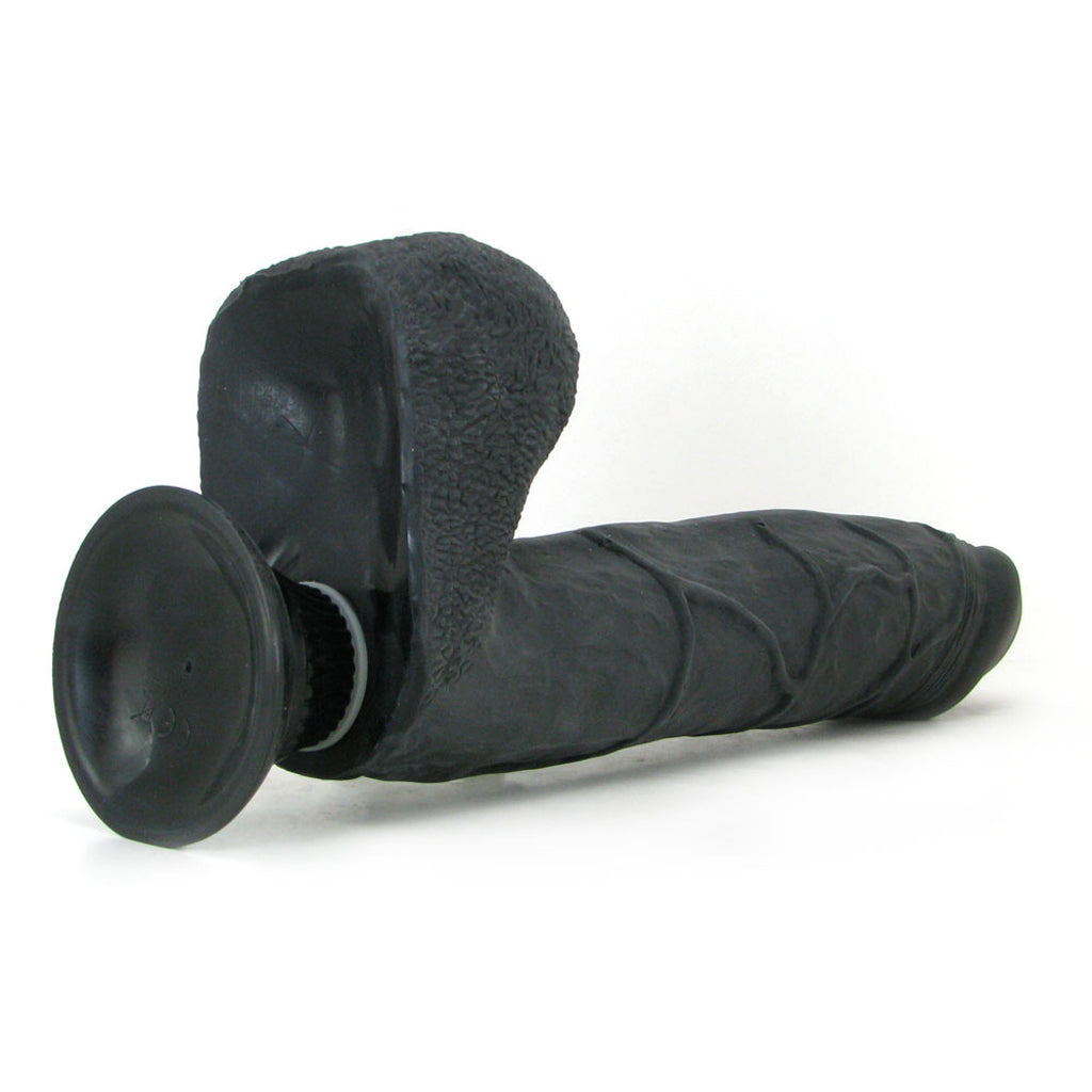 Real Feel Deluxe 12 Inch Vibrating Wall Banger Dildo in Bla