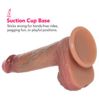 Renaissance Raphael 9.5 Inch Sliding Foreskin Dildo in Tan