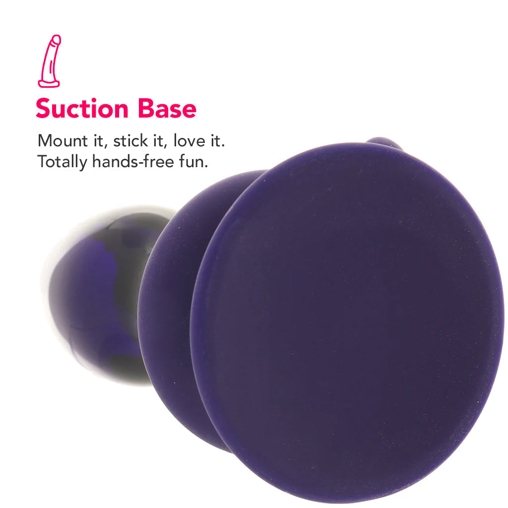 Icicles No.85 Vibrating Glass Plug in Purple