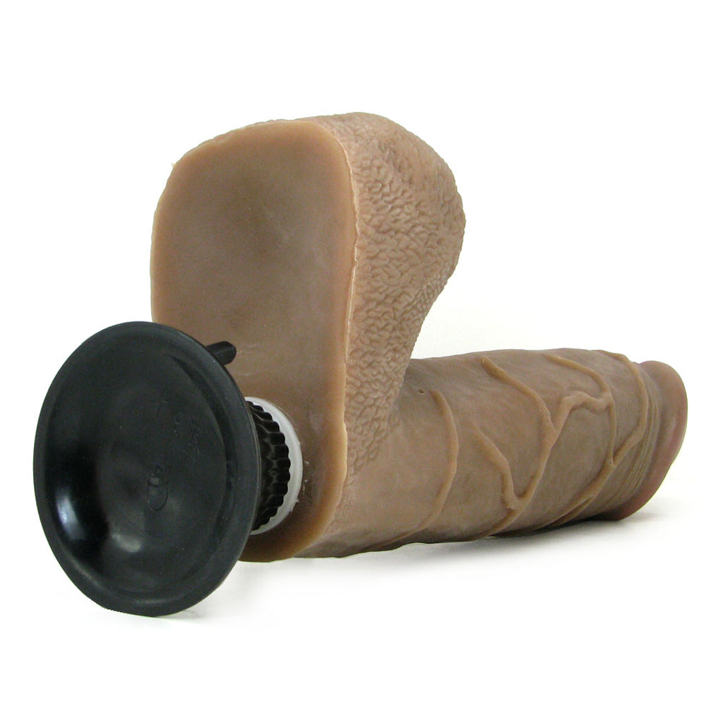 Real Feel Deluxe 10 Inch Vibrating Wall Banger Dildo in Tan
