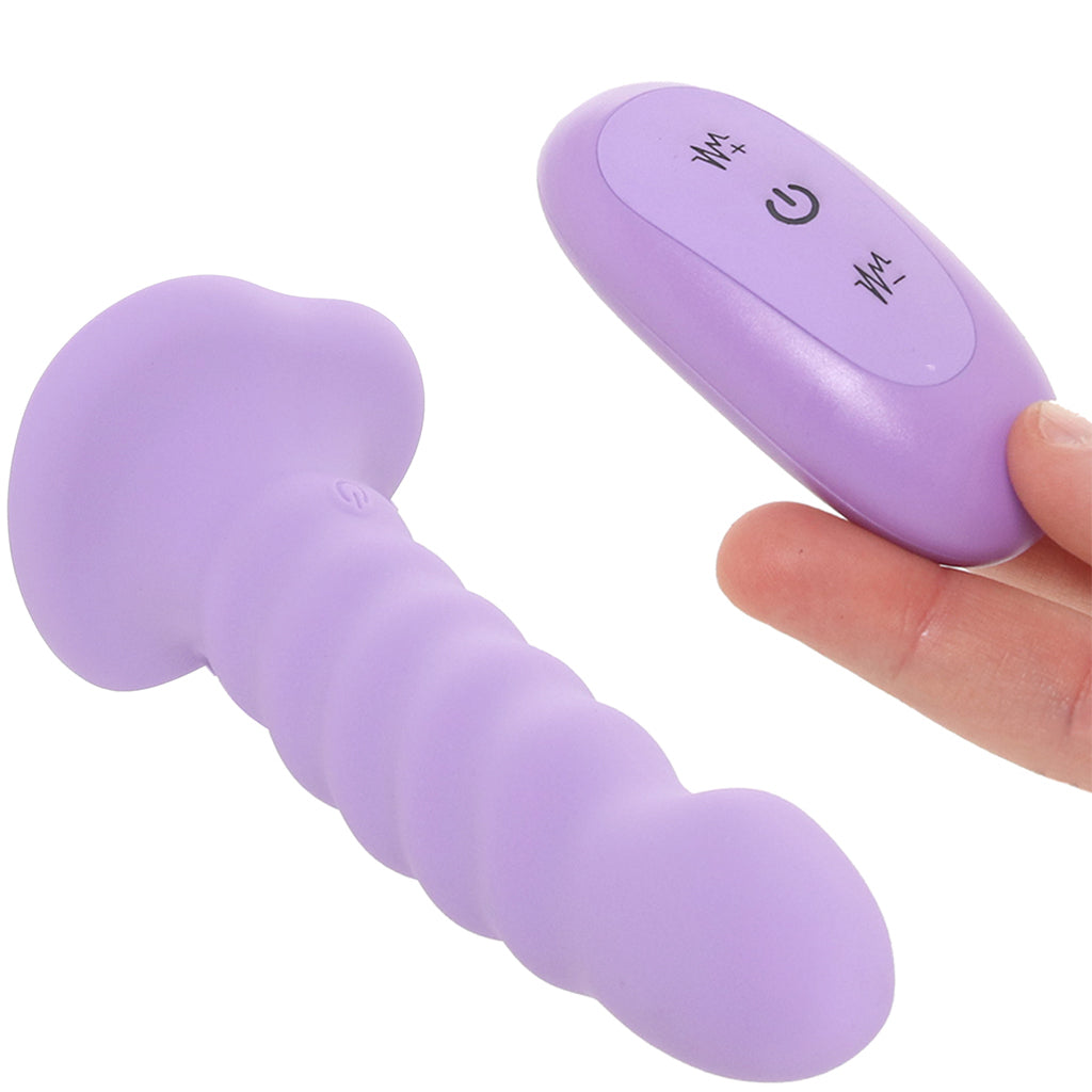Colours 6 Inch Ribbed Remote Vibe in Purple