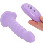 Colours 6 Inch Ribbed Remote Vibe in Purple
