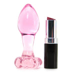 Icicles No. 48 Hand Blown Glass Butt Plug in Pink