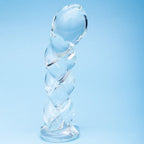 Clarity Seraphic Braid Glass Dildo