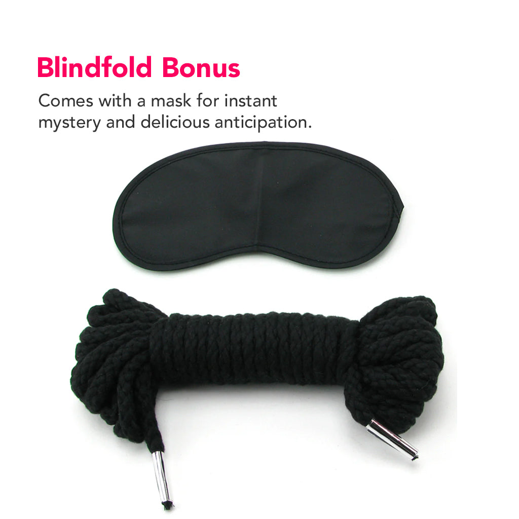 Fetish Fantasy Series 35 Foot Japanese Silk Rope in Black