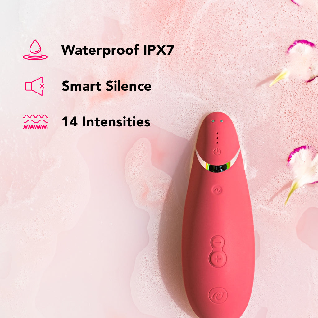 Womanizer Premium 2 Pleasure Air Stimulator in Raspberry