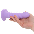 Colours 6 Inch Ribbed Remote Vibe in Purple
