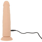 Silicone Studs Vibrating & Thrusting Dildo in Light