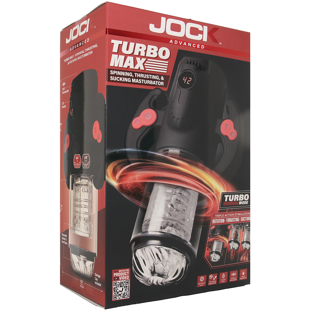 Jock Turbo Max Spinning, Thrusting & Sucking Masturbator