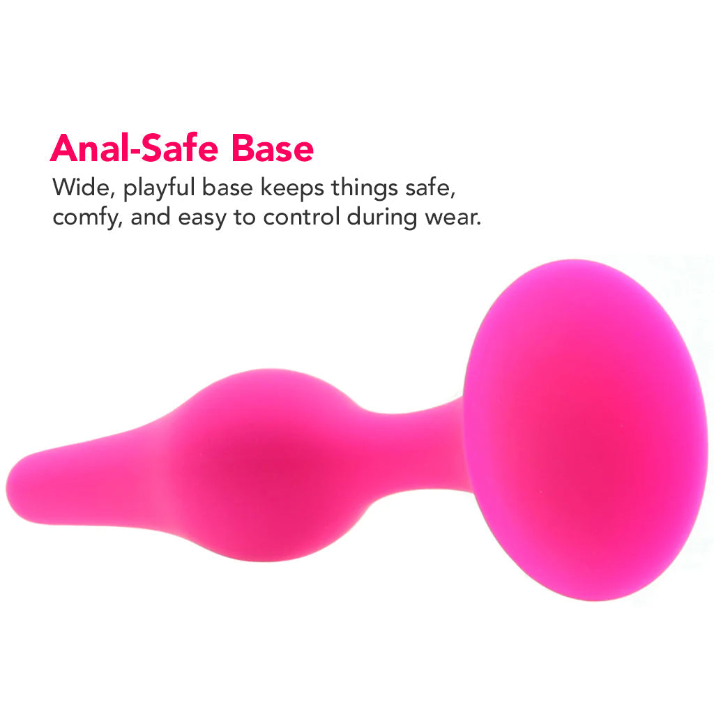 Luxe Beginner Silicone Butt Plug Kit in Pink