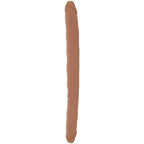 Silicone Studs Bend & Hold 16 Inch Double Dildo in Brown