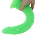 RealRock Glow In The Dark 11 Inch Slim Dildo in Green