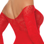 Scarlet Seduction Lace & Mesh Dress