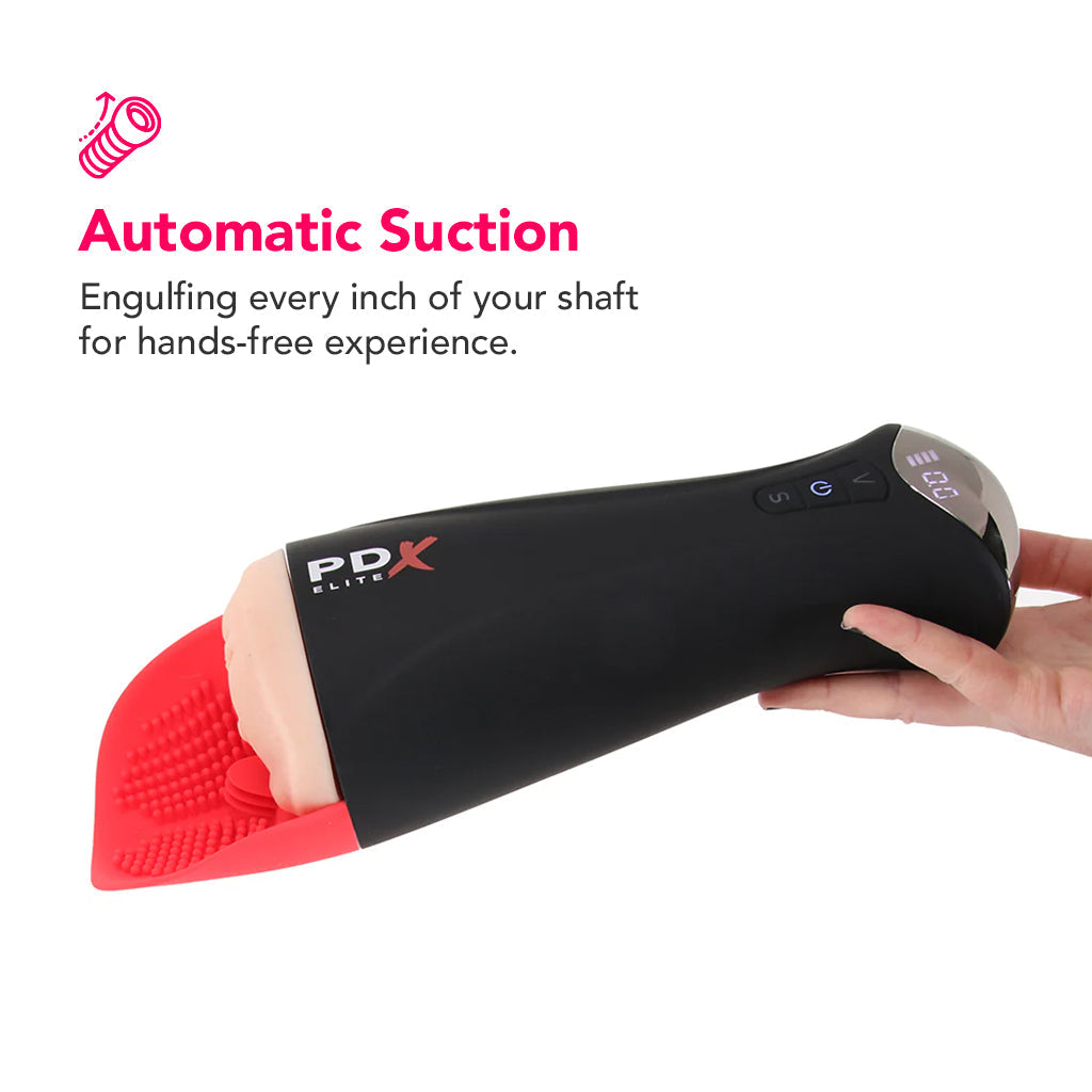 PDX Elite Fap-O-Matic Pro XL Suction Stroker in Light
