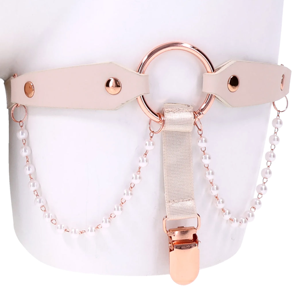 S&M Peaches 'n CreaMe Pearl Garters