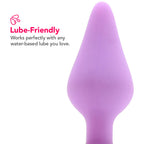 Candy Hearts F**k Me Medium Butt Plug in Purple