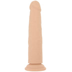 Silicone Studs Vibrating & Thrusting Dildo in Light