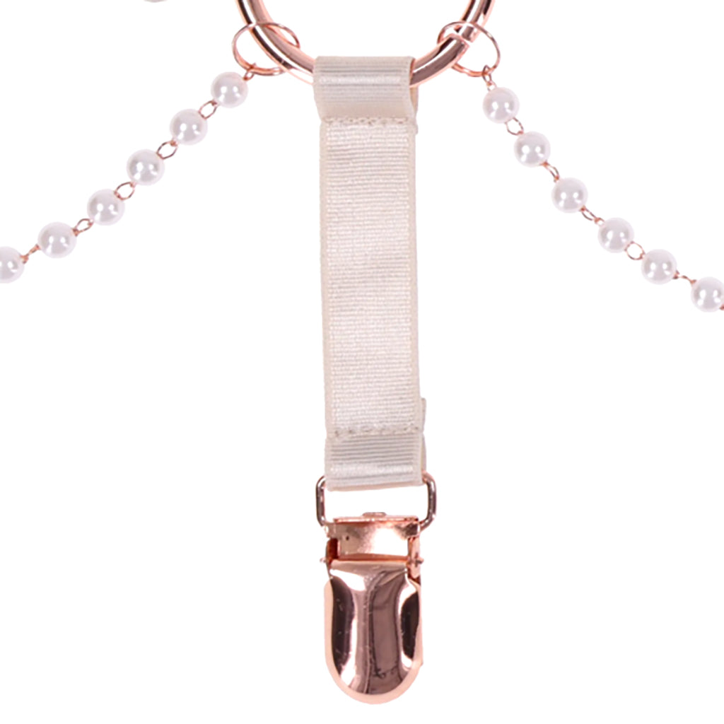 S&M Peaches 'n CreaMe Pearl Garters