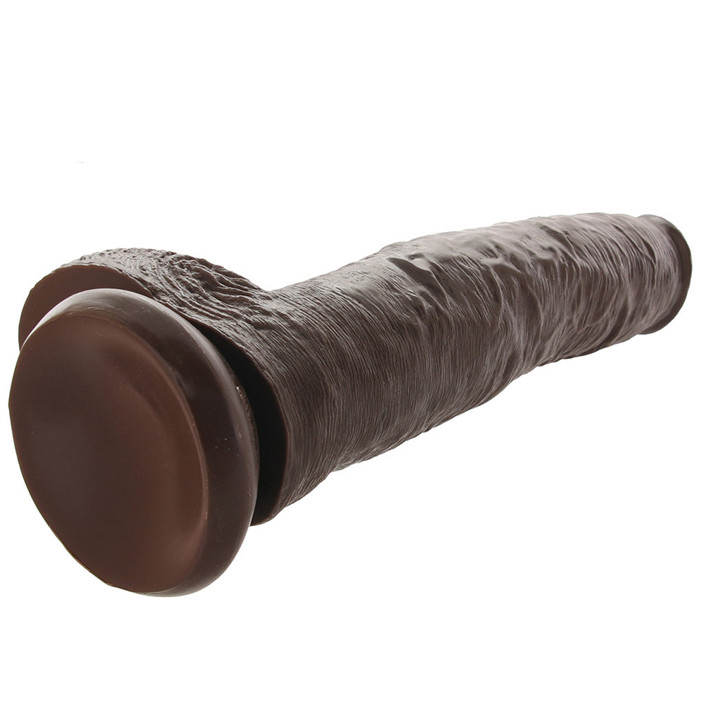 King Cock 14 Inch Cock with Balls in Chocolate