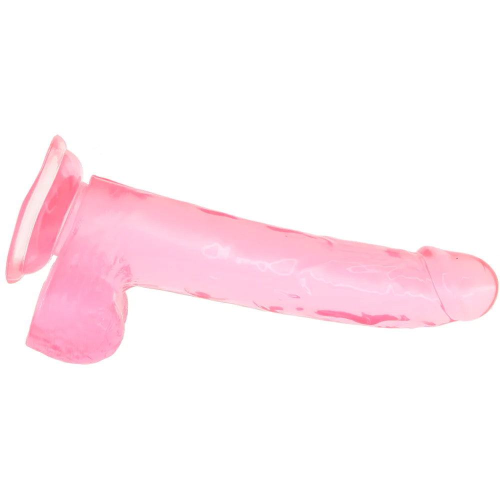 Size Queen 8 Inch Jelly Dildo in Pink