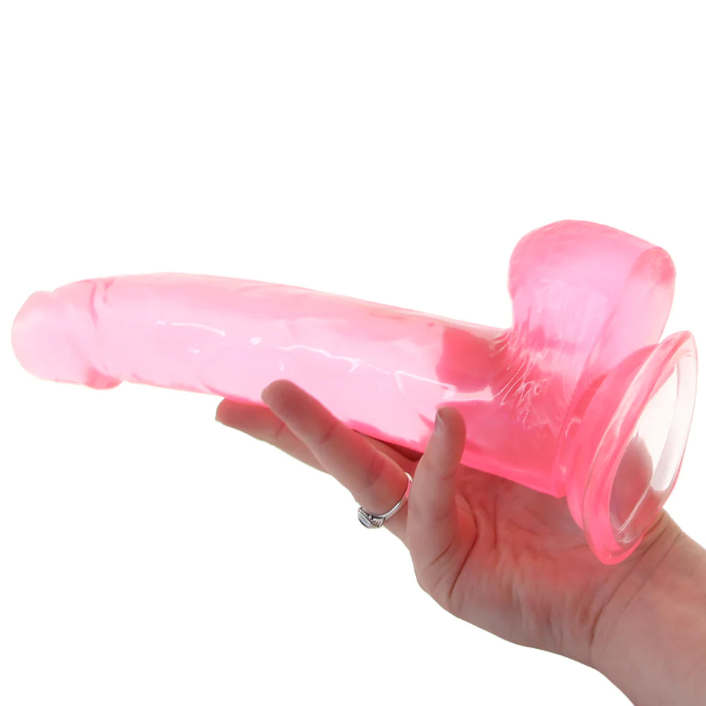 Size Queen 8 Inch Jelly Dildo in Pink